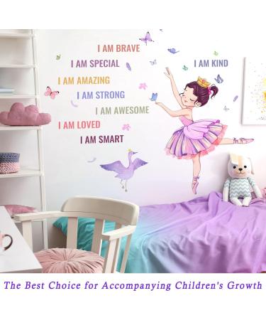 Ballet Butterfly Girl Wall Stickers - Inspiring Bedroom Decor for Girls - Buy Online on SooperMarket.com