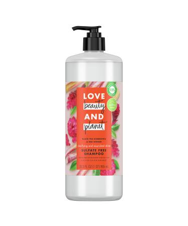 Love Beauty And Planet Sulfate Free Detox & Nourishment Black Tea Kombucha & Red Ginger Clarifying Shampoo for Soft & Shiny Hair Floral 32.3 Fl Oz
