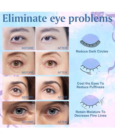 Natural Marine Collagen & Hyaluronic Acid Eye Masks - 18 Pairs Anti-Aging Pads for Dark Circles & Swollen Eyes - Buy Online on SooperMarket.com