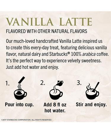 Starbucks VIA Instant Vanilla Latte 10 CT (2 pack) - Buy Online on SooperMarket.com