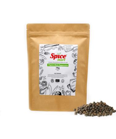 225g | Organic Whole Spices | Ground Spices | Herbs | Seeds | Chilli | Superfoods Soil Association Certified (Organic Black Peppercorns)