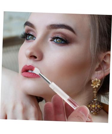 NOLITOY 4pcs Dual-Sided Lip Brush & Makeup Sponge Set | Travel & Applicator Tool for Lipstick & Eyeshadow | Transparent Color - Buy Online on SooperMarket.com
