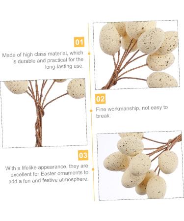 Alipis 27pcs Egg Twig Cutting Easter Egg Flower Arrangement Desk Top Decor Easter Ornament Diy Easter Eggs Easter Eggs Garland Hanging Easter Egg Tree Decoration Spray Iron Wire Beige 14.50X1.80X1.80CM - Buy Online on SooperMarket.com