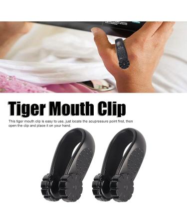 LI4 Acupressure Point Clip Tiger Mouth Clip 2 Pieces Stress Relief Easy To Use for Office (Black) - Buy Online on SooperMarket.com