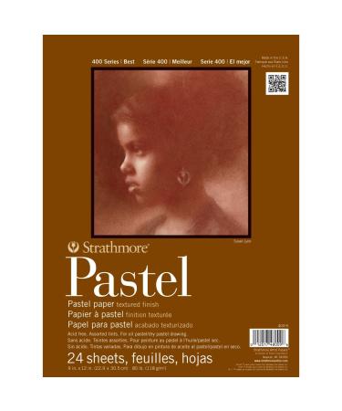 Strathmore 400 Series Pastel Pad  Assorted Colors  9x12 Glue Bound  24 Sheets 9x12