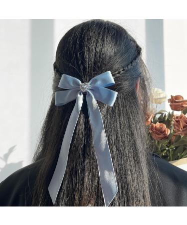JSGHGDF Bowknot Hair Clip Heart Long Ribbon Bowknot Shape Hair Clip for Girl Spring Styling Tiaras Pink - Buy Online on SooperMarket.com