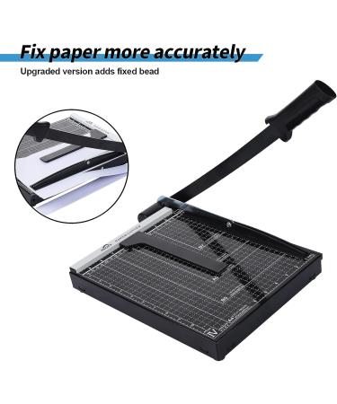 ISDIR Paper Cutter Guillotine  12 Inch Paper Cutting Board  12 Sheets Capacity  Heavy Duty Metal Base  Dual Paper Guide Bars  Professional Paper Cutter and Trimmer for Home  Office (12'' Black) - Buy Online on SooperMarket.com