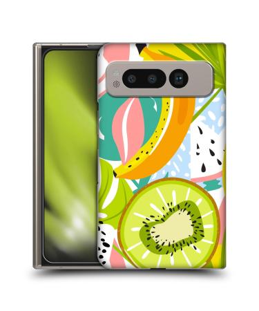 Head Case Designs Officially Licensed Haroulita Tropical Fruits Food - Fruits Hard Back Case Compatible With Google Pixel Fold Google Pixel Fold Tropical Fruits