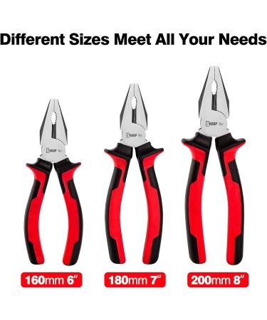 Sharp-tec Combination Pliers 200mm Multifunction Pliers with Wire Cutting/Crimping/Wire Twisting/Pulling and Nails Removing 8-inch Professional Combination Wire Pliers Combination Plier 200MM - Buy Online on SooperMarket.com