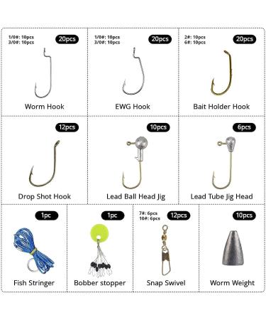 MadBite 181/196/214pcs Terminal Tackle Kits - Fresh and Saltwater Fishing Gear, Lures, and Accessories with Tackle Box - Bass/Panfish/Trout Fishing Kits - Buy Online on SooperMarket.com
