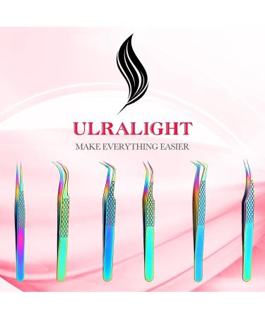 7-Piece Precision Eyelash Extension Tweezers Kit for Professional & Beginners | Lash Tech Cosmetology Tools for Volume & Individual Lash Extensions - Buy Online on SooperMarket.com