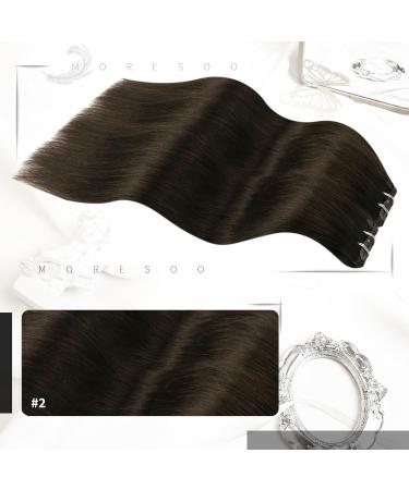 Buy Moresoo Clip-In Extensions | Real Brown Remy Hair | 120g Double Drawn 50cm #2 - Buy Online on SooperMarket.com