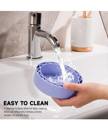 LELE LIFE Makeup Brush Cleaner Mat with Drying Rack Silicone Makeup Brush Cleaning Mat Scrubber Bowl Make Up Brush Cleaner Pad for Cosmetic Brushes Purple - Buy Online on SooperMarket.com