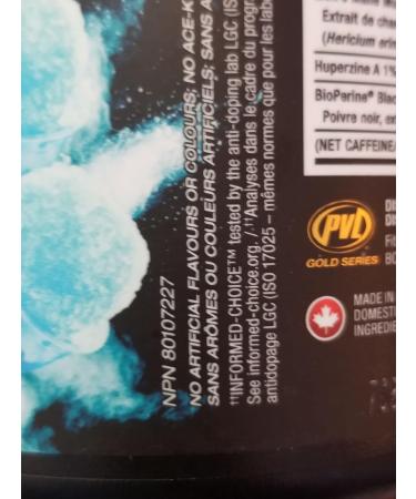 PVL Gold Series Domin8 | Pre-workout Superfuel - full dose Preworkout - 520 g - Artic Blue Slush - Buy Online on SooperMarket.com