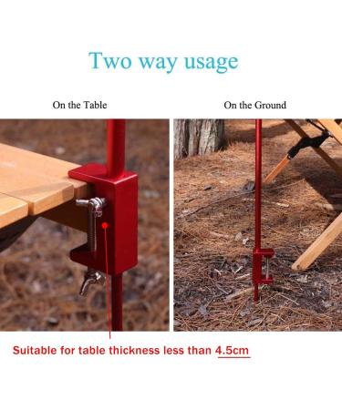 HIKEMAN Folding Lantern Stand Pole - Portable Light Holder for Camping & Outdoor Activities (Red) - Buy Online on SooperMarket.com
