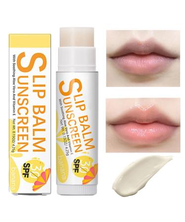 Sunscreen Lip Balm | Bum Sun Lip Balm SPF30 - Hydrating Lip Sunblock Lip Sunscreen Travel Size Sunscreen for Lips Lip Care Sun Protection Protects Soothes and Moisturizes Lips Pekmar #1 Banana Flavor