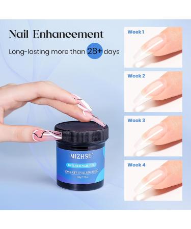 MIZHSE 100ML Nail Builder Gel Kit - LED Clear Hard Gel for Nail Extension & Strengthening | Perfect for Salon & Home DIY - Buy Online on SooperMarket.com