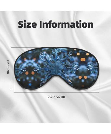 Blue Christmas Snowflake Print Double-Sided Eye Mask Soft and Light Blocking for Enhancing Sleep Quality - Buy Online on SooperMarket.com
