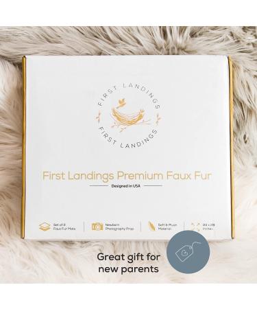 First Landings Faux Fur Newborn Photography Props Set - Ultra Soft Baby Photoshoot Furs - Buy Online on SooperMarket.com