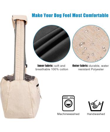 Ownpet Large Dog Carrier Bag - Sling Design for Dogs up to 11kg - Adjustable Shoulder Pads - Perfect for Outdoor Adventures - Beige - Buy Online on SooperMarket.com