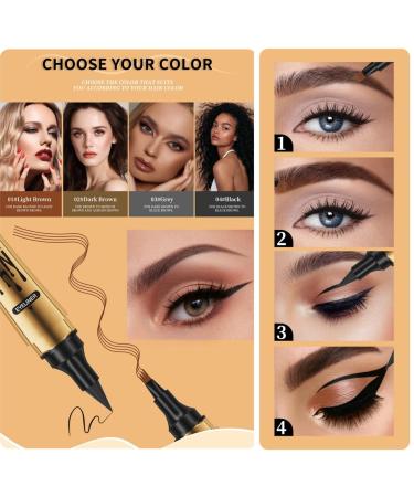 Shop 2-in-1 Magic Eyebrow Pencil | 2024 Upgraded Waterproof Microblading Pen - Light Brown & Black - Buy Online on SooperMarket.com