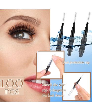 100 Pcs Micro Eyebrow Brush with Cap - Brow Lamination & Lash Lift Tools - Buy Online on SooperMarket.com