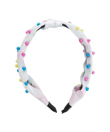 Cudlie Confetti Colorful Neon Bead Headband Set for Girls - Pull Free Kids Accessories for Thick, Curly Hair in Pink/White - Buy Online on SooperMarket.com