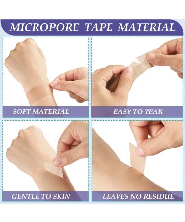Tondiamo Micropore Tan Surgical Tape - 1 Inch x 10 Yards (12 Rolls) | Skin-friendly Adhesive Medical Tape for Face, Nose, and Mouth | Breathable and Non-Woven Paper Tape - Buy Online on SooperMarket.com