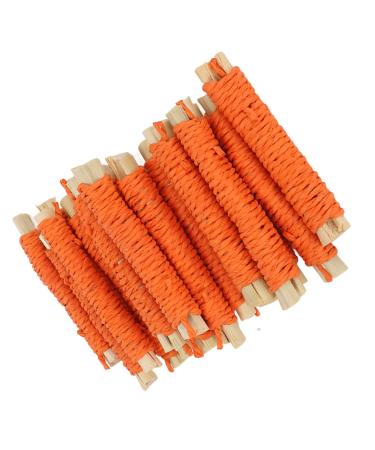 Pet Sweet Bamboo Sticks Rabbit Molar Sticks Promote Digestion 20pcs for Guinea Pig (Orange)