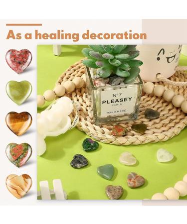LAPOOH 36Pcs Healing Gemstone Crystal Bulk 0.8 Inch 20mm Assorted Mini Love Carved Stone Multicolor - Buy Online on SooperMarket.com