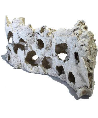 Hole Rock Aquarium Decoration - Lake Malawi S-Shape 39x13x17 cm Beige | International Shipping Available - Buy Online on SooperMarket.com