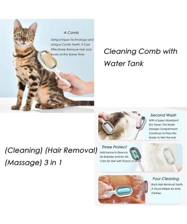 Cabbage Pets Sticky Brush 2.0 for Cats - 4 in 1 Universal Pet Knot Remover Cat Brush with Wet Wipes & Leave-In Essence - Best Cat Grooming Tool - Buy Online on SooperMarket.com