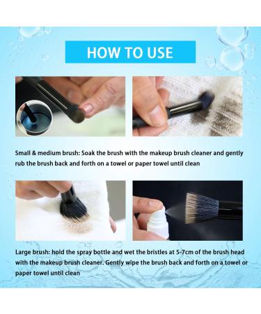 Makeup Brush Cleaner Spray - No-wash, Quick Drying, Deep Cleaning Solution (3.38 oz) - Perfect Gift for Women and Girls - Buy Online on SooperMarket.com