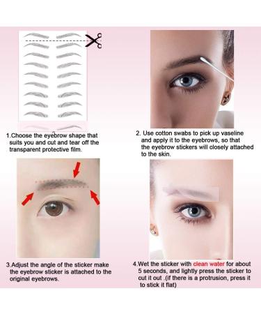 Yesallwas Black Eyebrows Tattoo 4D Hair-Like Fake Waterproof Eyebrows - Long-Lasting & Realistic Transfer Sticker (STM-06) - Buy Online on SooperMarket.com