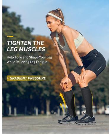 Buy Cambivo Compression Stockings for Men & Women - 2 Pairs XXL Black | Sports Travel Running Support Socks - Buy Online on SooperMarket.com