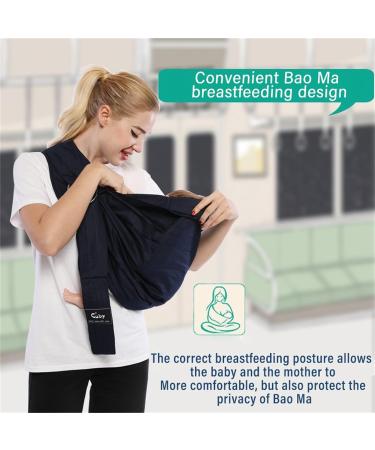 CUBY Portable Breathable Baby Wrap Sling | Quick Dry 3D Mesh Fabric | Adjustable Newborn to Toddler Carrier | Kangaroo Grey - Buy Online on SooperMarket.com