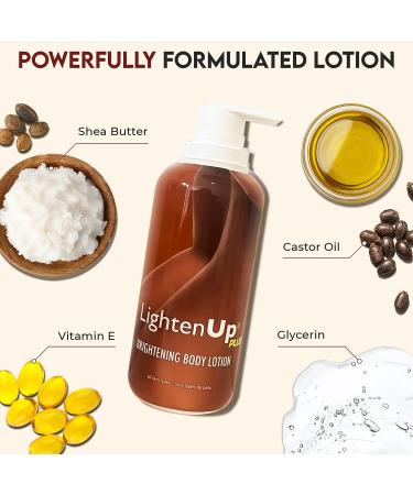 LightenUp Skin Brightening Lotion 13.5 Fl oz - Hyperpigmentation Body Cream with Jamaican Castor Oil and Shea Butter - Buy Online on SooperMarket.com