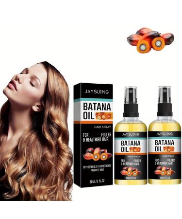 Batana Oil Spray for Hair Growth Boost Hair Spray Hair Growth Oli Hair Serum with Batana Oil Prevents Hair Loss Repairs Damaged Hair Promotes Thicker Fuller and Faster Growing Hair 30ml-2 PCS