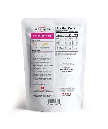 Miss Jones Baking Chocolate Chip Cookie Mix - Whole Grains | More Chocolate Chips | 50% Lower Sugar | Naturally Sweetened | 13 Ounce Pack - Buy Online on SooperMarket.com