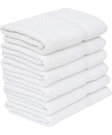 12 White Economy Bath Towels Bulk - 24x48 Inch, Cotton Blend for Softness - Commercial Grade, Easy Care - Buy Online on SooperMarket.com