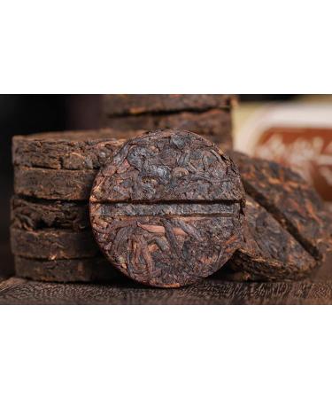 cn herb Pu 'er Tea Cake Fermented Tea China Tea Cake Loose Leaf Tea 15 Tablets 105g - Buy Online on SooperMarket.com