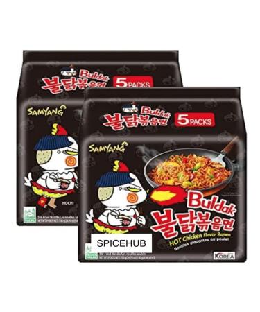 SPICEHUB SAMYANG Buldak HOT Chicken Flavour Ramen Noodles (Pack of 10) HALAL