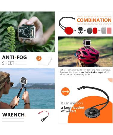 50-in-1 Action Camera Accessories Kit for GoPro, Insta360, DJI, Xiaomi, APEMAN, AKASO, Campark - Upgraded Bundle for Hero 11/10/9/8/7/6/5/4, Max, Fusion - Buy Online on SooperMarket.com