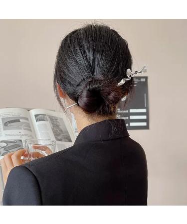 DHWEKU 2 pieces women's hair sticks retro hair sticks hair sticks for long hair beautiful and elegant holds the hair firmly suitable for hair styling design for decorative hair firm hairstyle - Buy Online on SooperMarket.com