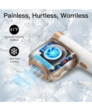 BoSidin IPL Laser Hair Removal Painless 2-in-1 Face Rejuvenation 6+1 Modes 6 Levels Permanent Hair Removal Kit for Women with Shaver & Goggles - Buy Online on SooperMarket.com
