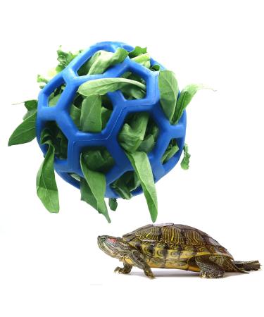 Lodczioe Turtle-Lubrica Ball Toys hay feeder ball feeding grass ball for turtle turtle fruit vegetables feeder feeder holder feed search for small animals pet blue
