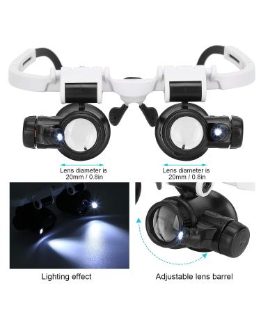 Headband Head Magnifying Glass  Reading Head Loupe  Glasses Magnifier Head Wearing Magnifying Glass with LED Light for Reading Repairing - Buy Online on SooperMarket.com