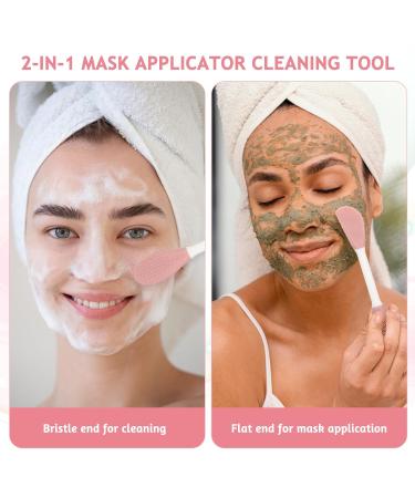 Thinp 2 Pcs Double-Ended Silicone Face Mask Applicator Tool - Ideal for Mud Clay & Gel Masks | Perfect Skin Care Brush for Effortless Application - Buy Online on SooperMarket.com