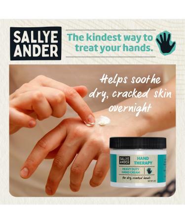 Sallye Ander Heavy Duty Hand Therapy Cream 2oz - Best Hand Cream for Dry Cracked Hands - Repair & Moisturize Dry Skin with Natural Essential Oils - For Men & Women - Buy Online on SooperMarket.com