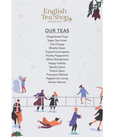 English Tea Shop Book Style Green Advent Calendar | 25 Pyramid Tea Bags | 50g - Buy Online on SooperMarket.com